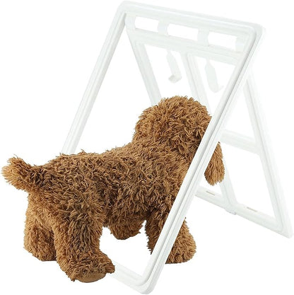 Acouto Screen Fit Pet Door Plastic Pet Dog Puppy Door Locking Safe Flap Screen Window Gate Doors, & Ramps (XL Font)