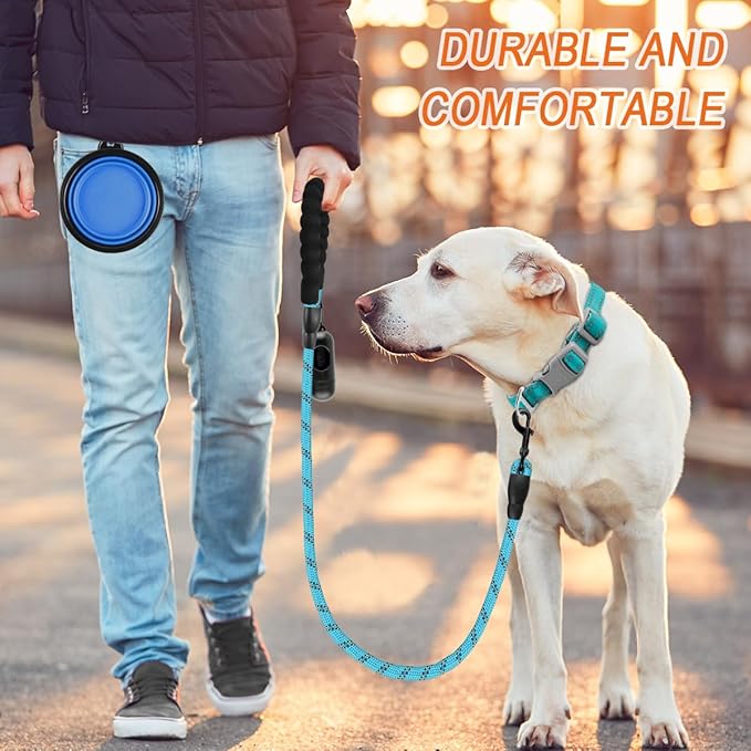 BARKBAY Dog Leashes for Large Dogs Heavy Duty Dog Leash 4/5/6 FT with Comfortable Padded Handle and Highly Reflective Threads for Medium Large Dogs Walking Training Running (4FT-1/2'',Blue)
