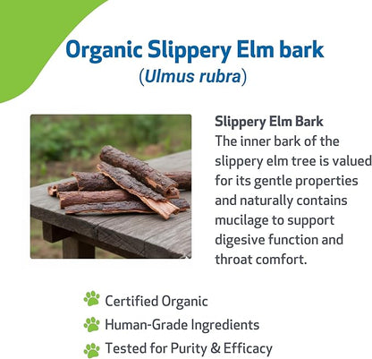 Pet Wellbeing Slippery Elm for Dogs - Vet-Formulated Dual Digestive & Throat Support - Organic Single Herb Extract - Holistic Soothing Dog Supplement - Liquid Formula 2 oz (59ml)