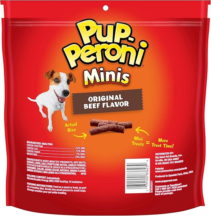 Pup-Peroni Mini Dog Treats, Original Beef Flavor, 22.5 Ounce, Made with Real Beef (Pack of 2)