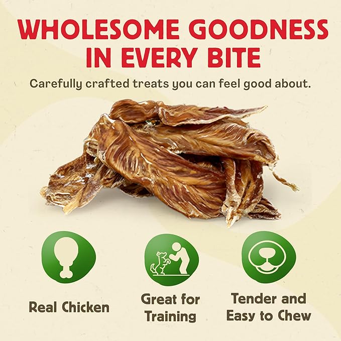 Chewmasters Chicken Strips Dog Treats - Made from Premium White Meat Chicken - All Natural - No Artificial Additives - Protein Rich Dog Snacks - Healthy Training Treats for All Breeds & Life Stages