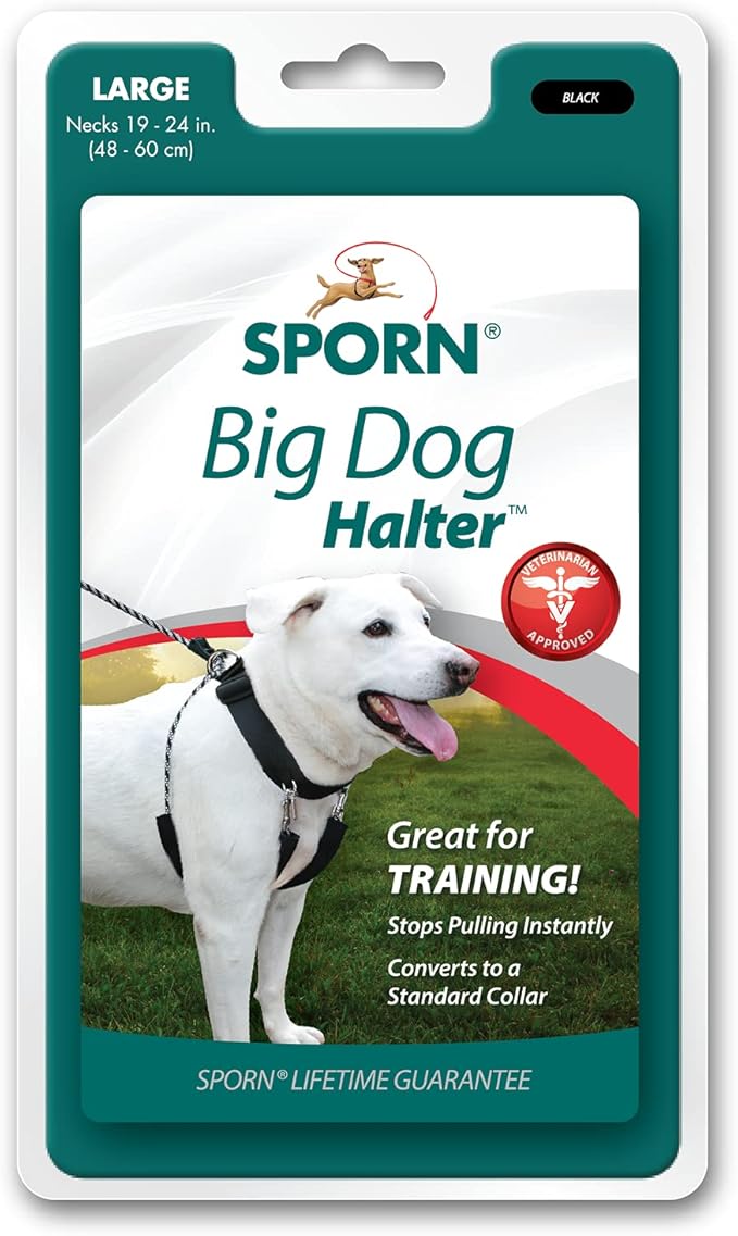 SPORN Dog Harness, Black, Large