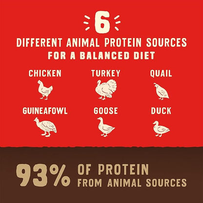 Stella & Chewy's Wild Red Raw Blend Kibble - Premium Freeze-Dried Raw Coated Dog Food - Perfect For Picky Eaters - High Protein Grain Free with 6 Poultry Sources - 21lb Bag