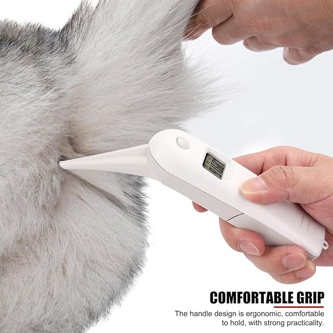 EVTSCAN Professional Pet Veterinary Thermometer, LCD Display Fast Digital Thermometer for Livestock Pigs Cattle Sheep Dogs Horse