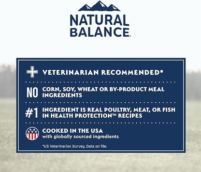 Natural Balance Health Protection Puppy Dry Dog Food – Whole Body Health, Easy on Digestion Dog Food Made with Chicken, Brown Rice & Pumpkin for Puppies - 4lbs.