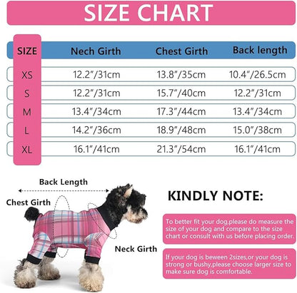 Dog Onesie for After Surgery Recovery Suit Pet Surgical Suit for Female Male Cone E-Collar Alternatives After Spay Abdominal Wounds Protector Dog Anti-Licking Onesie for Small Medium Dogs