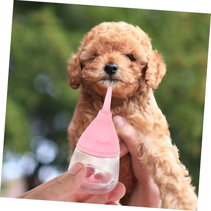Mipcase Kitten Puppy Nursing Bottle Pet Feeder Silicone Milk Feeder Design Auto-Stop Cap