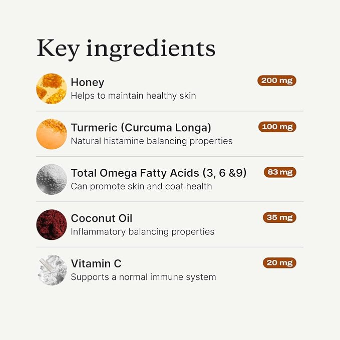 PetLab Co. Itch Relief Chews - Support for Dry, Occasionally Itchy Skin & Coats - Formulated with Turmeric, Omega 3 & 6, Honey - Packaging May Vary