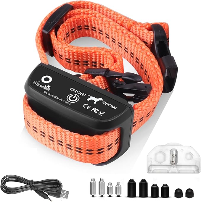 My Pet Command, Indoor Pet Barrier Adjustable Range, Static Tone Correction, Hidden Fence for Dogs Containment Collar, Wireless Pet Gate Keeps Areas Off Limits, Rechargeable Collars Extra Collar only