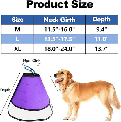 Dog Cones for Medium Large Dogs, Soft Dog Cone Collar Alternative for After Surgery
