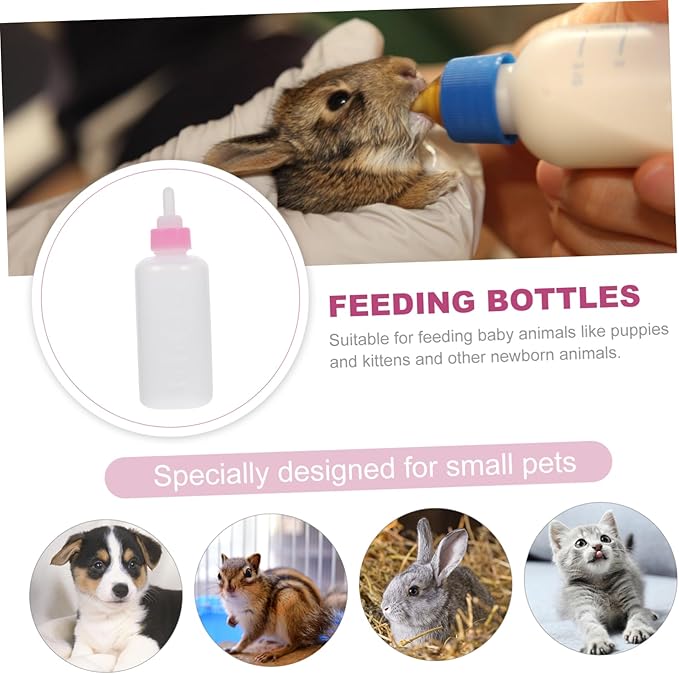 Happyyami Dog Bottle Squeeze Feeder Pet Nursing Bottles Kit for Puppy Kitten Milk Set Portable