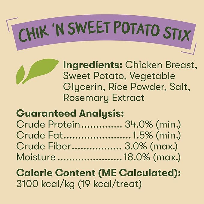 Pet 'n Shape Chik 'n Sweet Potato Stix – Made and Sourced in The USA- Natural Healthy Dog Treats, 28 Ounce