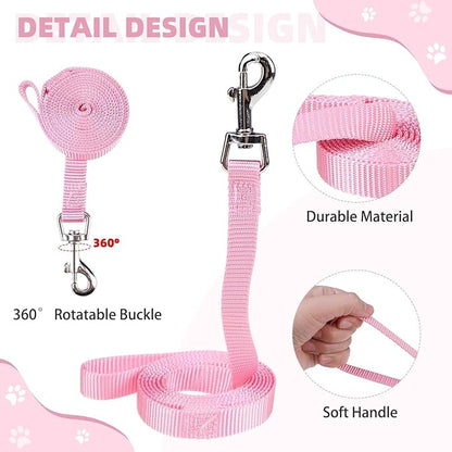 KOOLTAIL Dog Harness and Leash Set for Small Medium Dogs, Step in No Pull Soft Mesh Dog Harness Comfort Padded Pet Vest, Adjustable Reflective Easy Walking Puppy Cats Harness Training, Watermelon XS