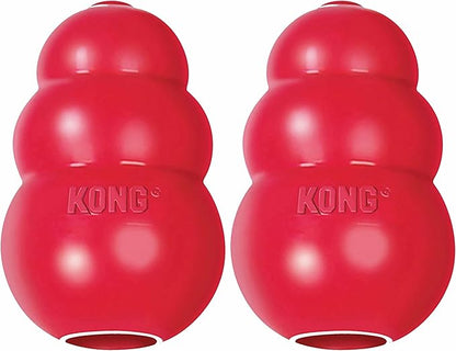 KONG Classic Stuffable Dog Toy - Fetch & Chew Toy for Dogs - Treat-Filling Capabilities & Erratic Bounce for Extended Play Time - Durable Natural Rubber Material - for Extra Large Dogs (Pack of 2)