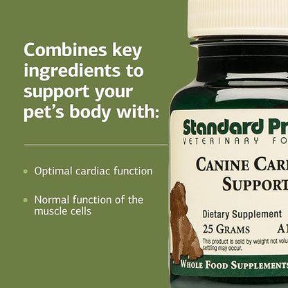 Standard Process Inc. Canine Cardiac Support - Dog Heart Health Supplement - Nutritional Formula to Support Cardiac Function - Pet Health Supplement with Selenium - 25 g