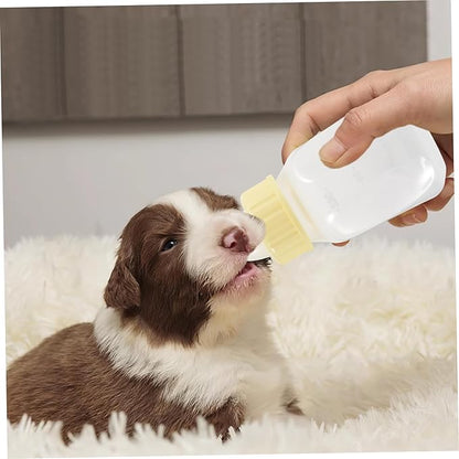 PET Feeding Bottle Set for Kittens and Puppies 3-Pack Adjustable Nursing Bottle Nipples Sturdy Plastic Feeder for Small Animals for Cat and Dog Care