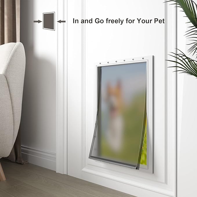 Extra Large Dog Door Replacement Flaps with Screws, Compatible with PetSafe Freedom Doggie Doors PAC 11-11040, Measures 13 1/8”x 24 7/8”, Flexible, Durable, BPA-Free, Weather Resistant Materials