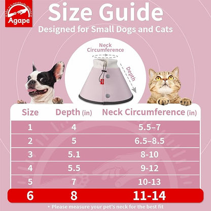 Agape Soft Dog Cone for Small Dogs & Cats, Comfy Dogs Recovery Collar After Surgery, Adjustable E Collar Alternative to Stop Licking, Protective Elizabethan Collars for Pup, Comfortable Dog Cones