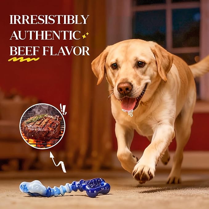 Kseroo Indestructible Dog Toys for Aggressive Chewers: 2-Pack Tough Chew Toy for Large Dogs, Heavy Duty Long-Lasting Dog Bones for Large Breed, Dog Toys to Keep Them Busy