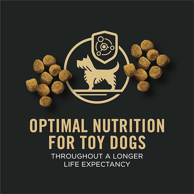 Purina Pro Plan Toy Breed Dog Food, Chicken and Rice Formula With Guaranteed Live Probiotics - 5 lb. Bag