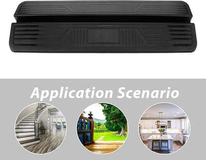 Toyvian 3pcs Indoor Dog Fence with Anti-Slip Threshold Ramp, Adjustable Door Sill Ramp for Safety and Pet Doorways, Black