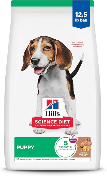 Hill's Science Diet Puppy Dry Dog Food, Lamb Meal & Brown Rice, 12.5 lb. Bag