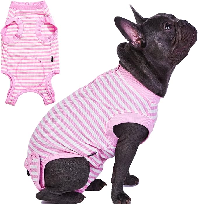 Recovery Suit for Dogs,Dog Cone Alternative Zipper Surgery Suit Female Spay,Soft Dog Surgery Suit for Anti Licking,Breathable Surgical Suit for Dogs Female Spay
