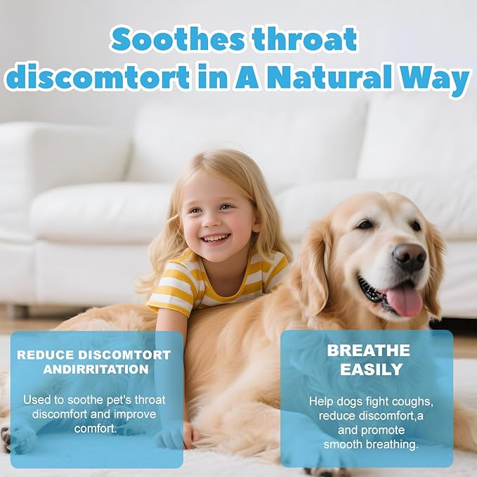 Cough Herbal Drops Supplement for Dogs & Cats, Natural Dog Soothing Supplement Herbal Drops for All Breeds & Sizes for Dogs, 2 fl oz
