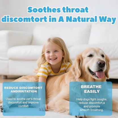 Cough Herbal Drops Supplement for Dogs & Cats, Natural Dog Soothing Supplement Herbal Drops for All Breeds & Sizes for Dogs, 2 fl oz