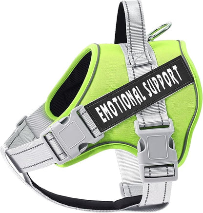 voopet Emotional Support Dog Harness, Professional Service Dog Vest Harness for Small Medium Large Dogs, Reflective Breathable and Adjustable No Pull/Choke ESA Essential Harness