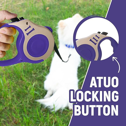 Retractable Dog Leash Automatic Telescopic Tractor Dog Tape, Pet Tape 10/16 FT Durable and Convenient, with Non-Slip Handle, Suitable for Small and Medium-Sized Dogs