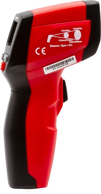 Triplett IRT220 Non-Contact 12:1 Infrared Thermometer, -4 to 932°F (-20 to 500°C)