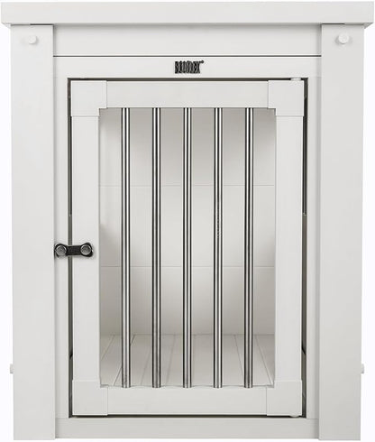 New Age Pet ecoFLEX Pet Crate/End Table, Medium, Antique White, Model:EHHC404M