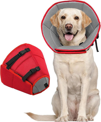 Dog Cone Collar After Surgery for Large Dogs, Adjustable Soft Cone for Dogs to Stop Licking, Professional Elizabethan Collar for Pet, Recovery Cones for Wound Healing & Hot Spots