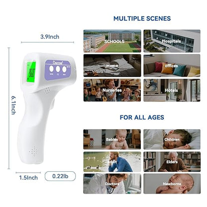 Berrcom Non-Contact Infrared Forehead Thermometer, 3-in-1 Digital Fever Check Temperature Gun for Baby Infant Kids Adults, Fast Accurate - Purple