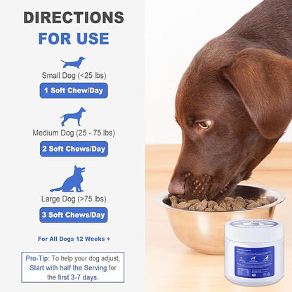 MARIMER Probiotic Chews for Dogs – 6 Billion CFU Probiotics with Enzymes, Organic Pumpkin & Inulin – Digestive & Immune Support Soft Chews – Chicken Flavor – 100 Count – for Dogs