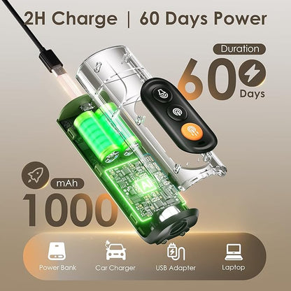 Dog Bark Deterrent Device & Anti Barking Device for Dogs, 50FT Ultrasonic Dog Trainer - Silent to Humans, Safe, Humane, Long-Lasting Rechargeable Green Handheld with LED, Indoor/Outdoor