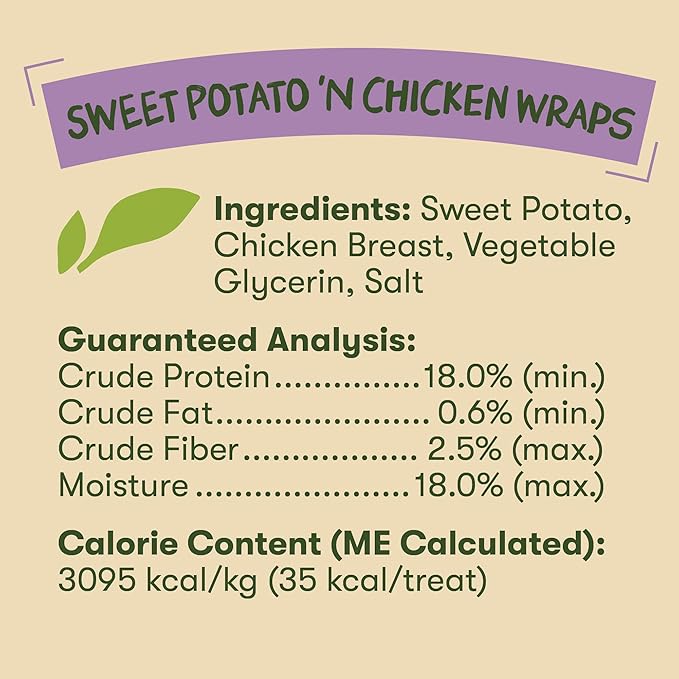 Pet 'n Shape Sweet Potato Chews – Natural Chicken Wrapped Sweet Potato Dog Treats - 42 Ounce