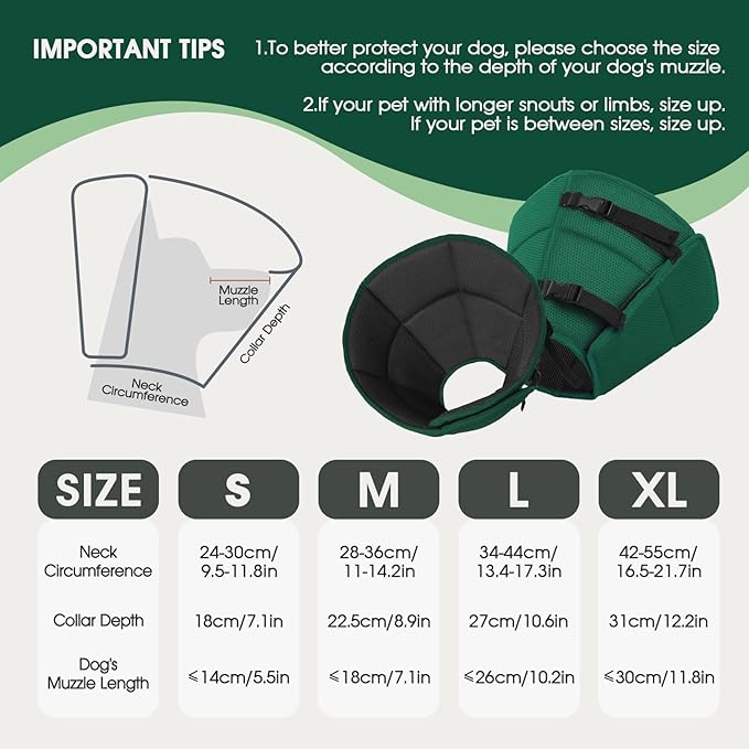 Dog Cone Collar After Surgery, Soft Cone for Small Dogs to Stop Licking, Adjustable Elizabethan Collar for Dogs, Lightweight Breathable Dog Recovery Cones for Wound Healing & Hot Spots