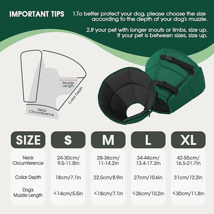 Dog Cone Collar After Surgery, Soft Cone for Small Dogs to Stop Licking, Adjustable Elizabethan Collar for Dogs, Lightweight Breathable Dog Recovery Cones for Wound Healing & Hot Spots