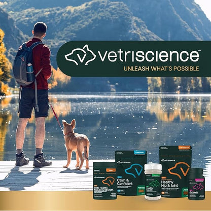 VetriScience Calm & Confident Chews, Composure Clinically Tested Calming & Anxiety Supplement for Dogs, Reduce Stress and Fear, Ideal for Thunderstorms, Fireworks & Travel 120 Count (Pack of 2)