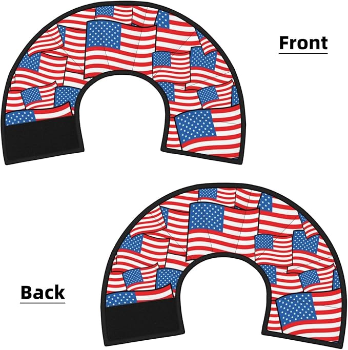 Adjustable Pet Recovery Collar for Dogs After Surgery Novelty American Flag, Soft Dog Cone for Large Medium Small Dogs, Lightweight and Breathable, Prevent Licking
