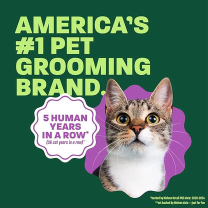 TropiClean Hypoallergenic Cat Wipes, Unscented, Essential Cat Grooming Supplies, Kitten Safe, Grooming Wipes for Cleaning Fur, Made in USA, 100ct