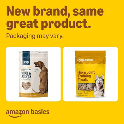 Amazon Basics Chicken Flavor Hip & Joint Training Treats for Dogs, 2 lb. Bag (32 oz) (Previously Wag)