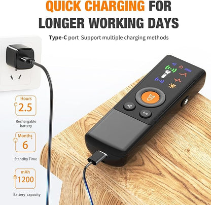 Ahbrother's Dog Bark Deterrent Devices 2X Ultrasonic Anti Barking 4 Training Modes Barks No More Indoors Outdoors Behavior Correct Safe & Humane Rechargeable Compact Bark Control for Dogs