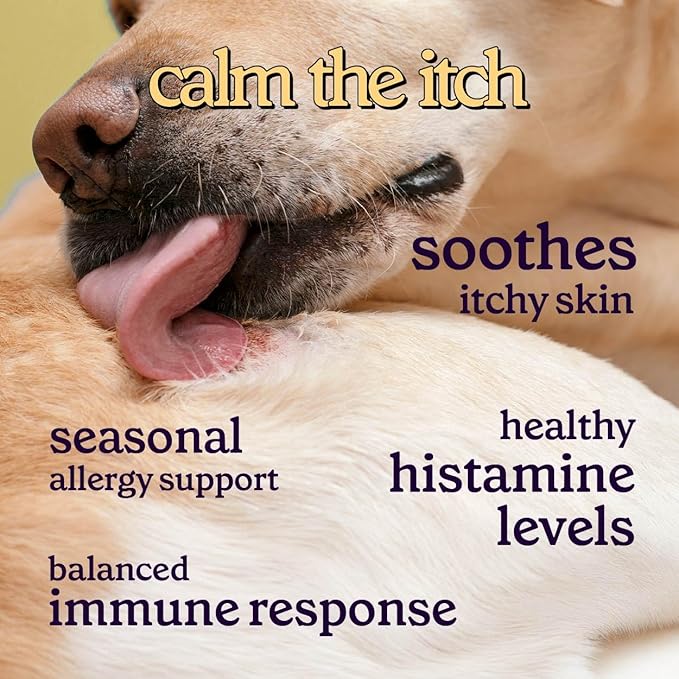 Premium Dog Allergy & Itch Relief Chews – Dog Allergy Relief Chews for Itch Relief, Skin & Coat, Anti-Itch, Scratching, Immune Support & Seasonal Allergies – Itchy Skin Relief Supplement - 90 Chews