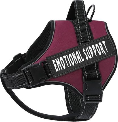 voopet Emotional Support Dog Harness, Professional Service Dog Vest Harness for Small Medium Large Dogs, Reflective Breathable and Adjustable No Pull/Choke ESA Essential Harness