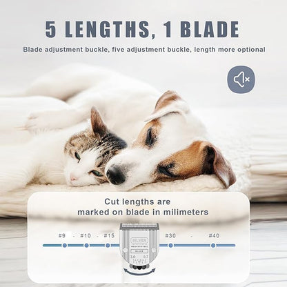5 in 1 Replacement Blades Compatible with Wahl Bravura Clipper Chromado，Creativa，Figura Dog Clippers for Dogs Grooming (5in1/1Pack)