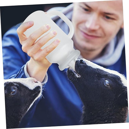 ibasenice 2pcs Strong Kitten Nipple Milk Feeder Pet Nursing Bottle Large Capacity Calf Milk Replacement Bottle