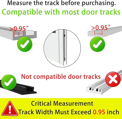 Extra Large Dog Door for Sliding Glass Doors, Adjustable Height 91.73"-97.64",Magnetic Closing Curtain.